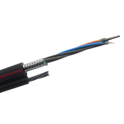 1-144 Core Aerial Figure 8 Armored Fiber Optic Cable 1KM 2KM 4KM Black Outdoor FTTH Self-supporting Optical Cable GYTC8S
