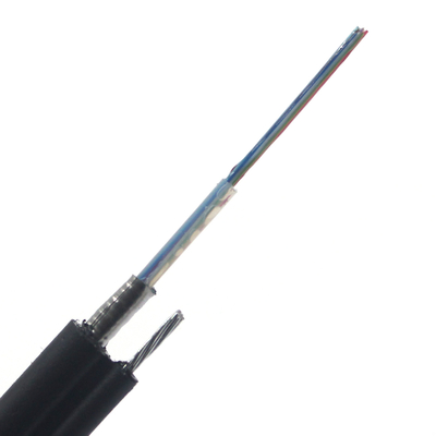Cable de fribra óptica de GYTC8S GYTC8A con el mensajero de acero 12 24 bases 48