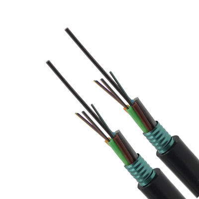 Cable óptico de fibra óptica de 12 núcleos con chaqueta blindada de cinta de aluminio
