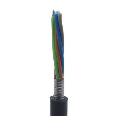 PE Acero negro blindado GYTS Cables de fibra óptica 6/12/24/48/60/72 Modulo único de núcleo G.652D