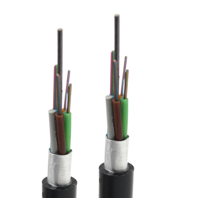 Subterráneo 4 6 8 16 48 72 Core GYTS Cables de fibra óptica con material de chaqueta exterior PE negro