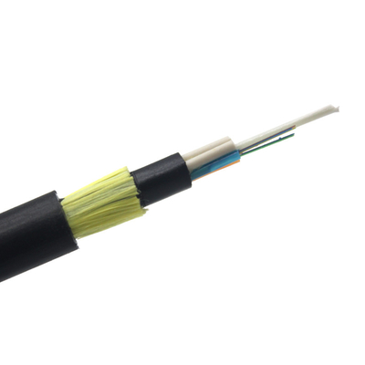Asu Mini ADSS G652D Cable de fibra 2/4/6/8/12/24 Núcleo de soporte automático Color chaqueta negra