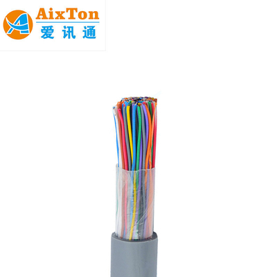 Cable de teléfono interior 24Awg 26Awg chaqueta de PVC cobre desnudo / CCA Conductor Cable de comunicación de 100 pares tipo de alambre de caída