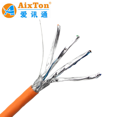 Cable de red de categoría 7 23AWG de cobre puro sólido FFTP SFTP blindado CAT7 Cat8