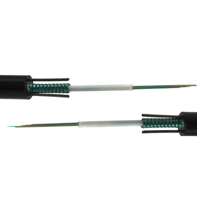 4/8/12/24 Núcleos PBT Cable de fibra óptica GYXTW G652d Modo único blindado para comunicaciones al aire libre