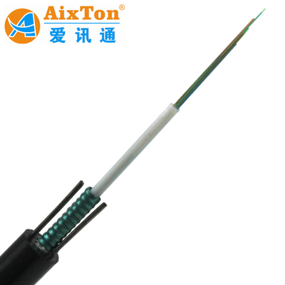 8 fibras GYXTW Mini cable de fibra óptica para exteriores PE chaqueta negra 12 fibras y duradero