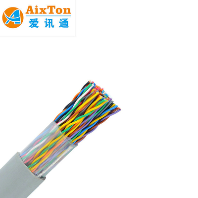 Cable de comunicación de múltiples pares 0,4 mm 0,5 mm cable telefónico de cobre desnudo interior exterior 10 20 25 50 100 120 200 1200 Parejas