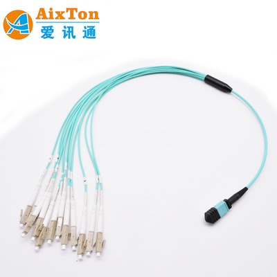 OM3/OM4 MPO Conector 12 Fibra MPO Cable de tronco 8/12/24F MTP MPO Cable para el centro de datos