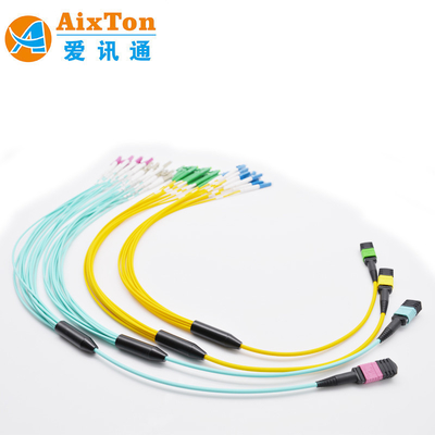 Vietnam Preconectado MPO Jumper de fibra óptica para FTTH y FTTR Drop Cable 850/1300nm longitud de onda UPC a UPC Tipo polaco