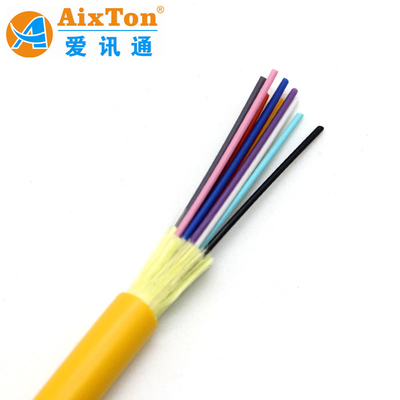 G652D GJFJV Función Interior 2 Núcleos 12 Núcleos Cable de Fibra Óptica Simple con Hilo de Kevlar Cables de Comunicación