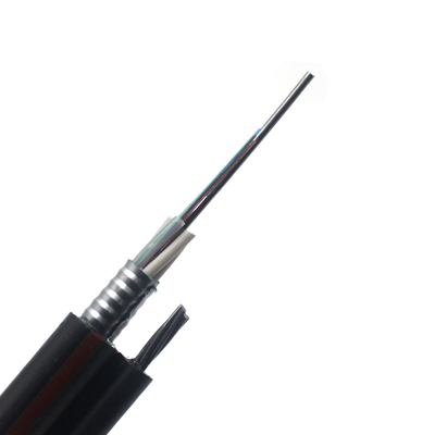 Cable de fibra óptica autosoportado aéreo exterior en forma de 8, 48 hilos, GYTC8S, monomodo blindado G.625D con cubierta exterior de PE