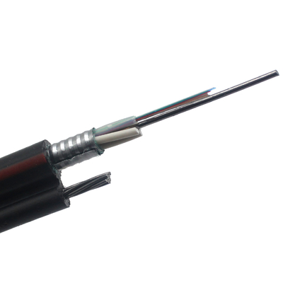 Cable de fibra óptica tipo 8 blindado aéreo de 2 4 12 16 24 48 96 núcleos por metro GYTC8Y GYTC8S Cable para exteriores color negro