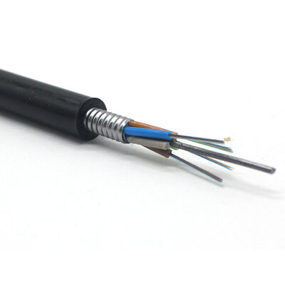 Cable de fibra óptica GYTS GYTA53-24B1 con certificación CE para subterráneo con armadura de cinta de acero y cubierta LSZH