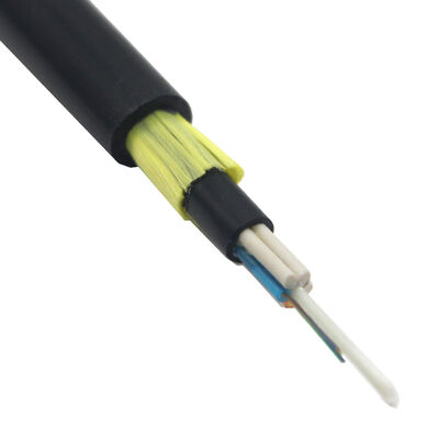 Cable de fibra ADSS de doble cubierta G652d para exteriores, aéreo, con 12, 24, 48, 72, 96 y 144 núcleos
